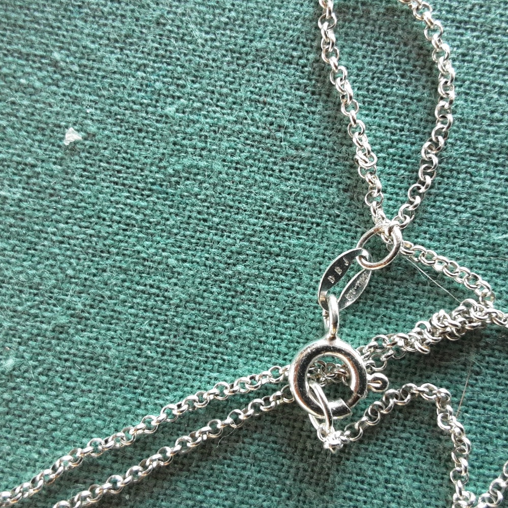 Genuine amber sterling silver necklace - Picture 4 of 16